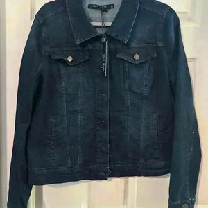 Max jean blue jean coat. New with tags. Dark blue. Size Large.